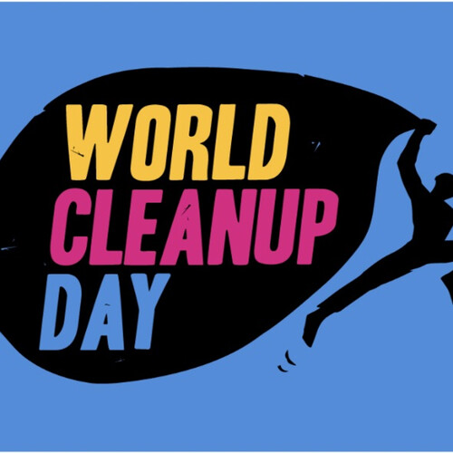 WCD Fahne aus recyceltem PET - WCD Fahne - blau Miniaturansicht