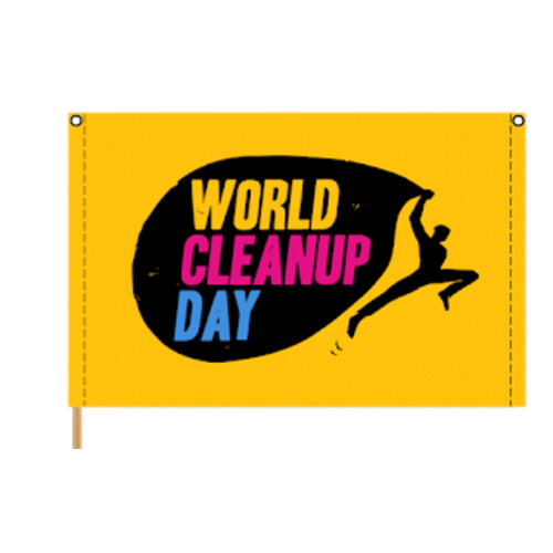 World Cleanup Day Flagge für Leader Miniaturansicht