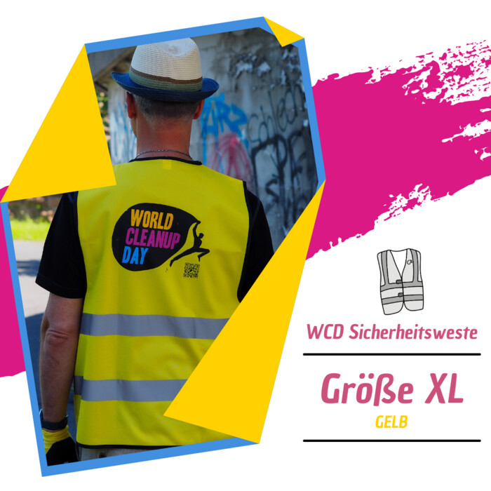 World Cleanup Day Sicherheitsweste – Größe XL, gelb - Sichtbar handeln. Verantwortung zeigen. Miniaturansicht