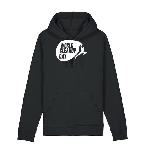 World Cleanup Day Hoodie – Black Edition (Basic-Unisex) Klar. Bewusst. Bequem. Miniaturansicht