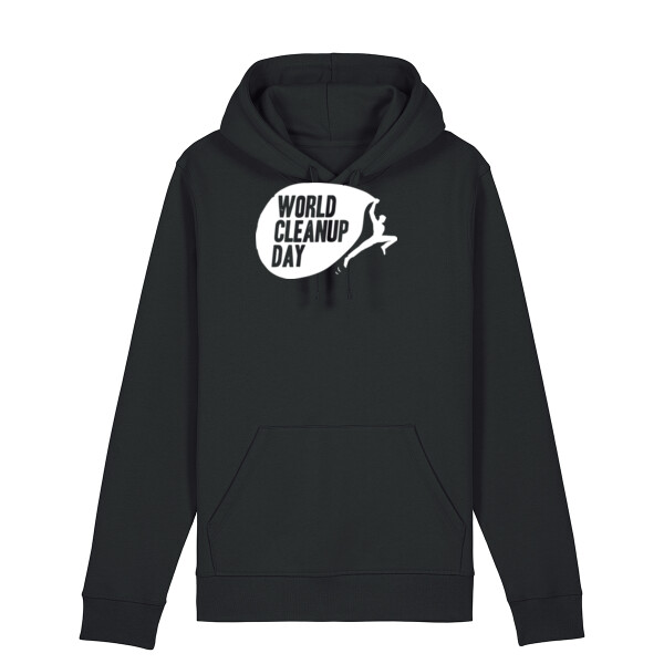 World Cleanup Day Hoodie – Black Edition (Basic-Unisex) Klar. Bewusst. Bequem. Miniaturansicht