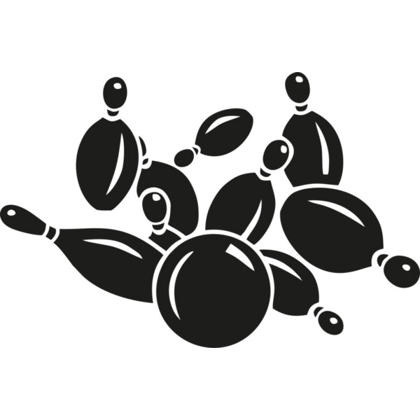 Bowlingkugel Kegel Pins Miniaturansicht
