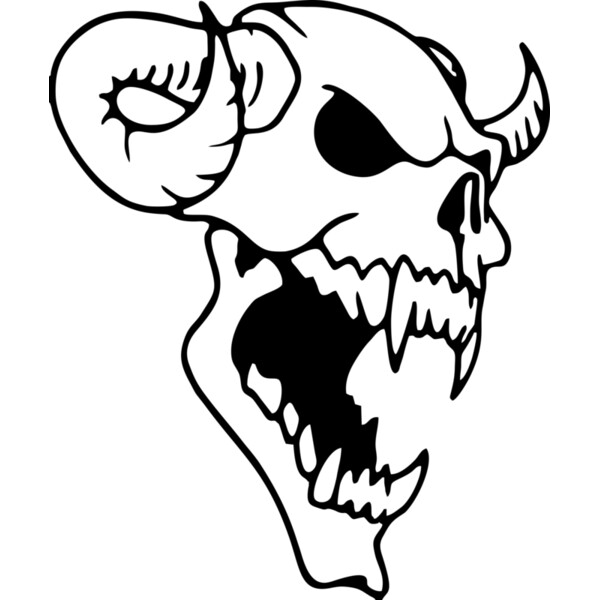 Totenkopf Hörner Skull Miniaturansicht